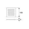 Ruszt ozdobny quadratum 100 x 100 mm do odpływu prysznicowego ze stali nierdzewnej TECE drainpoint S