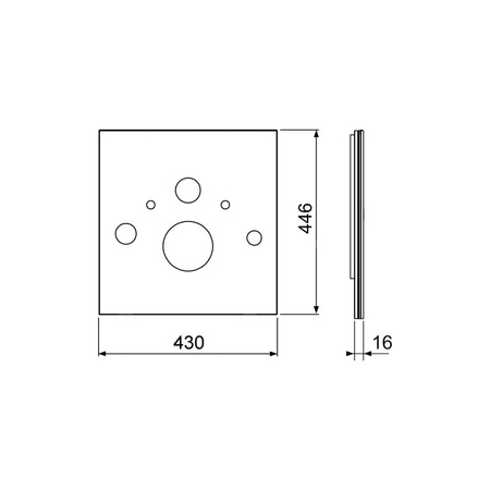 TECElux - dolna obudowa szklana do WC z funkcją bidetu, szkło białe