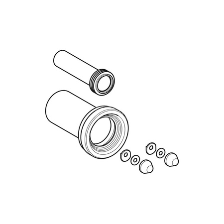 Uszczelka gumowa Geberit: d=80–100mm, d min.=80mm, d maks.=100mm, d1=122mm