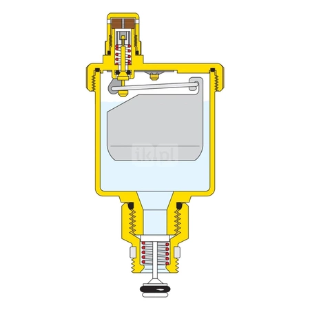 DISCALSLIM - Separator powietrza. Korpus z technopolimeru 3/4" GW
