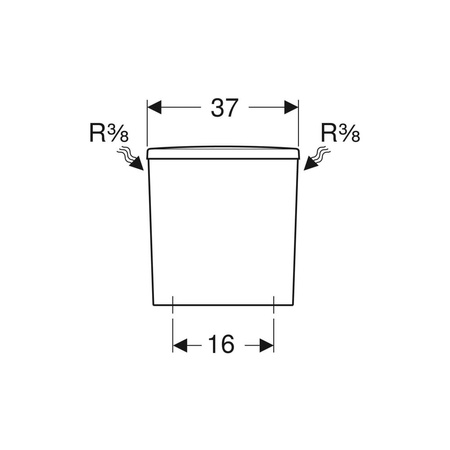 Przycisk Geberit do zaworu spustowego typ 290: Model=Spłukiwanie dwudzielne, Chrom błyszczący