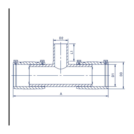 Trójnik el. dwustrefowy PE100RC d 250 FOX