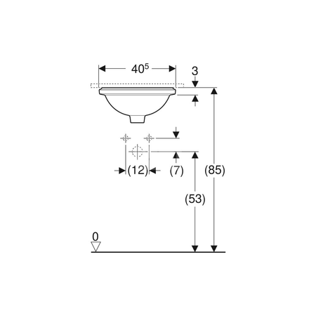 Elementy mocujące Geberit do umywalki podblatowej