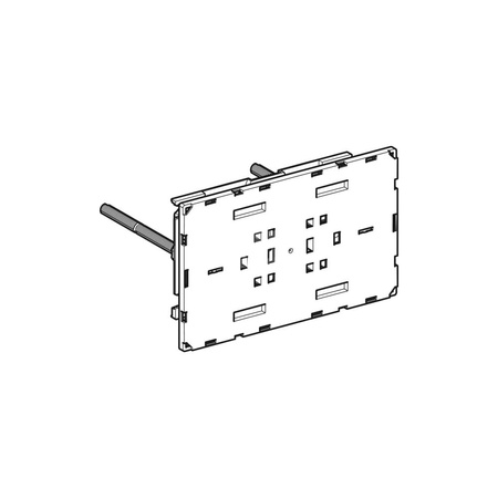 Płytka nośna Geberit z ramką, do płyty przykrywającej Sigma, zlicowana z powierzchnią ściany: Chrom błyszczący