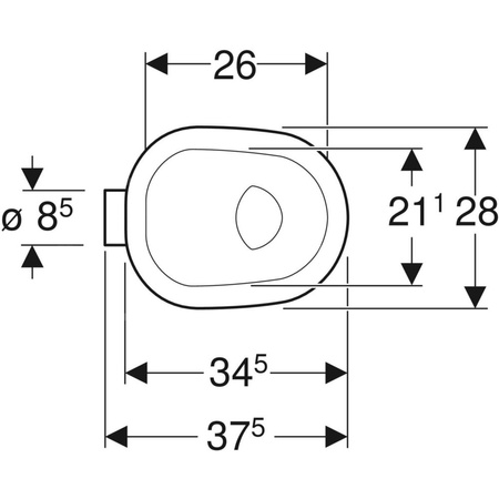 Miska WC stojąca GEBERIT Bambini ceramiczna biała błyszcząca