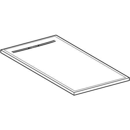 Brodzik prostokątny Geberit Sestra: 100x80x4cm, Biały / Struktura łupka