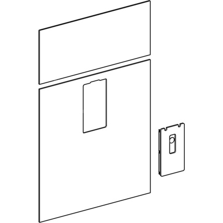 Okładzina przednia do modułu sanitarnego Geberit Monolith do umywalki, szerokość 73 cm: Biały / Szkło