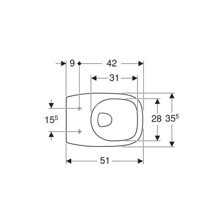 Deska sedesowa Geberit Fantasia: Wolne opadanie=Tak, Mocowanie=Od góry, Biały / Błyszczący