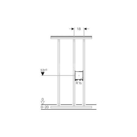 Przejściówka węża Geberit do skrzynki funkcyjnej, do baterii umywalkowych Piave i Brenta
