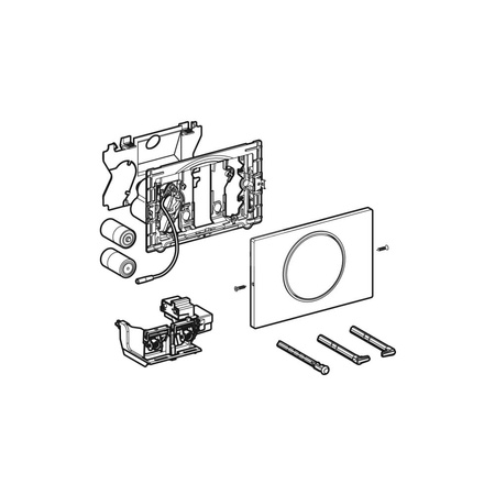 Uchwyt nasadzany Geberit do zaworu spustowego: Biały-alpin