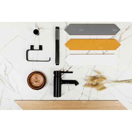 Wieszak łazienkowy punktowy, czarny