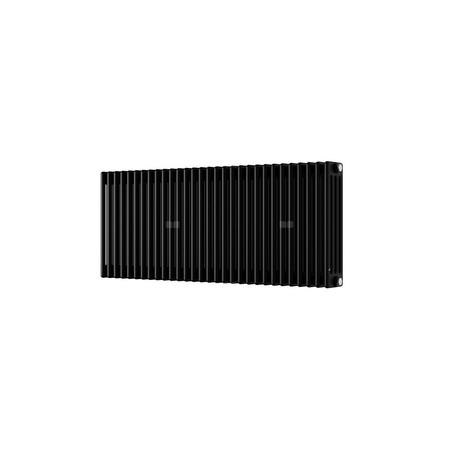 Grzejnik żeberkowy INSTAL-PROJEKT TUBUS 4 stal, podłączenie boczne, rozstaw 232 mm 302 x 1100 mm, kolor black structure (RAL 9005), moc 1080 W