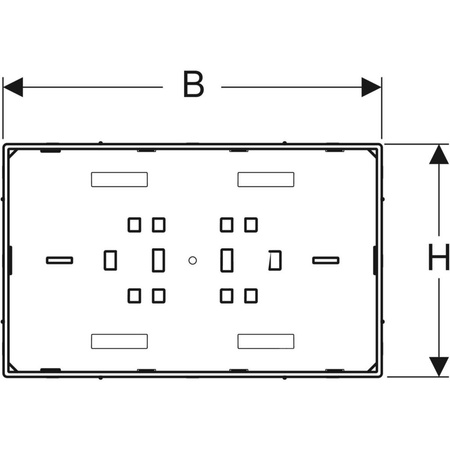 Zaślepka otworu rewizyjnego Geberit Sigma, zlicowana z powierzchnią ściany, z ramką