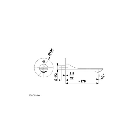 Bateria wannowa KFA Armatura HALIT, kolor chrom