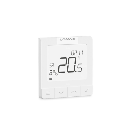 Temostat pokojowy dwużyłowe SALUS WQ610, kolor biały 230 V z wyświetlaczem