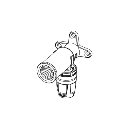 Kolano naścienne 90' TECE logo naścienne długie dwuczęściowy, mosiądz, 16 mm x 1/2'' (pz x GW)