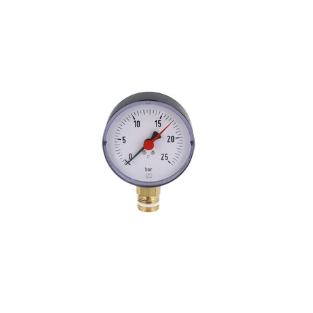 Manometr z rurką Bourdona AFRISO RF grzewczy 0/25 bar G1/2B radialne fi 80 mm, kl. 2.5%