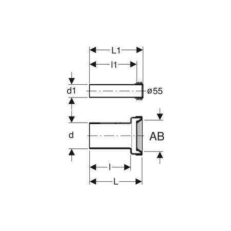 Uszczelka gumowa Geberit do przyłącza rury spłukującej: d=45mm