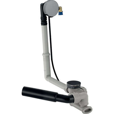 Zestaw odpływowo-przelewowy do baterii podtynkowej Geberit, d52, długość 26 cm, z zestawem wykończeniowym: Chrom błyszczący, d=40/50mm