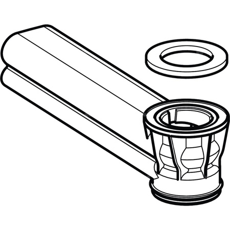 Obudowa przyłącza Geberit z przelewem, do zestawu odpływowo-przelewowego do umywalki Clou