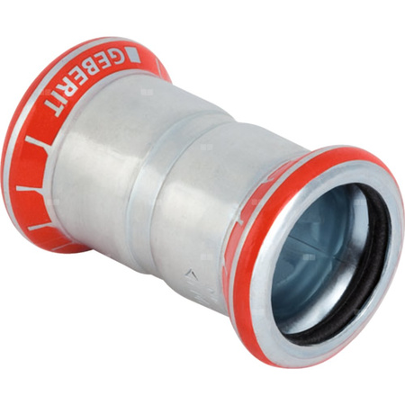 Mufa GEBERIT Mapress C-Stahl, stal (ocynk galwaniczny/elektrolityczny) (ocynk), 28 mm (mufa zaprasowywana x mufa zaprasowywana), (głębokość: 4 mm) z uszczelką