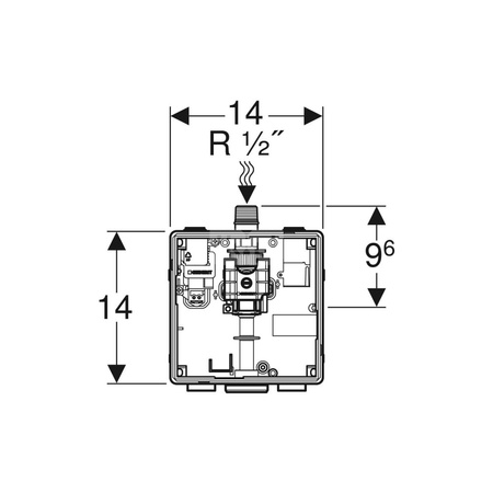 Nypel przyłączeniowy Geberit prosty, do zaworu spłukującego do pisuarów