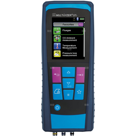 Sensor O2, CO/H2, NO, pomiar ciągu kominowego AFRISO Multilyzer STx wyświetlacz kolorowy TFT 3,5'', akumulator Li-Ion, z drukarką, z walizką
