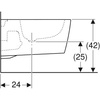 Bidet wiszący Geberit ONE, ukryte mocowania: T=54cm, Przelew=Niewidoczny, Biały / KeraTect