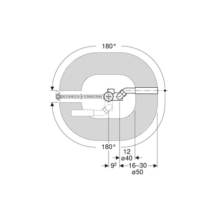 Zawór zestawu odpływowego Geberit