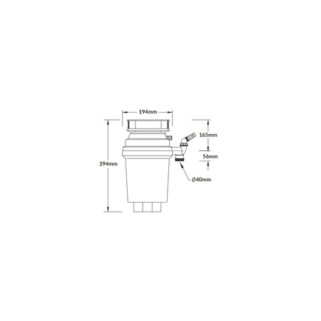 Rozdrabniacz kuchenny z pneumatycznym włącznikiem, moc 0,75 KM