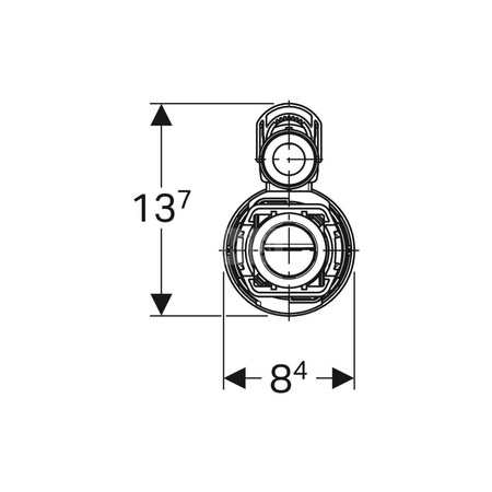 Przycisk Geberit do zaworu spustowego typ 290: Model=Spłukiwanie jednoilościowe, Chrom błyszczący