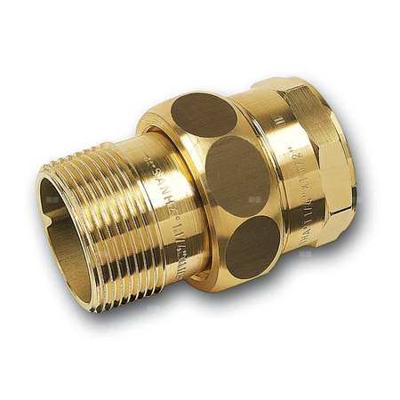 Śrubunek SANHA PURAFIT z uszczelką trzyczęściowy, Cu, 1'' (GW x GZ)