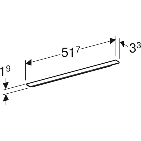 Uchwyt Geberit: Biały / Malowany proszkowo, matowy, B=51.7cm