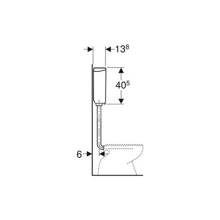 Pokrywa spłuczki Geberit do spłuczki natynkowej AP140, spłukiwanie dwudzielne: Biały-alpin