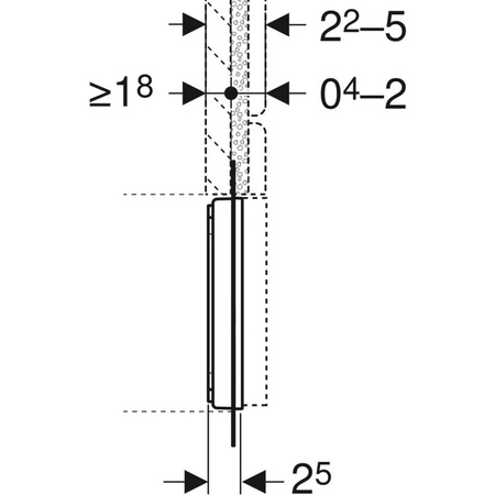 Płytka przykrywająca do baterii umywalkowej, do wypełnienia własnego