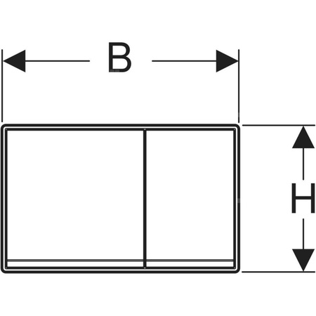 Przycisk uruchamiający Geberit Omega60, przedni, lava, prostokątny