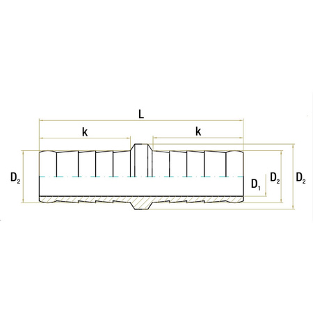Złącze dwójnik proste RUMET zaciskowe Mosiądz niklowany 8 mm
