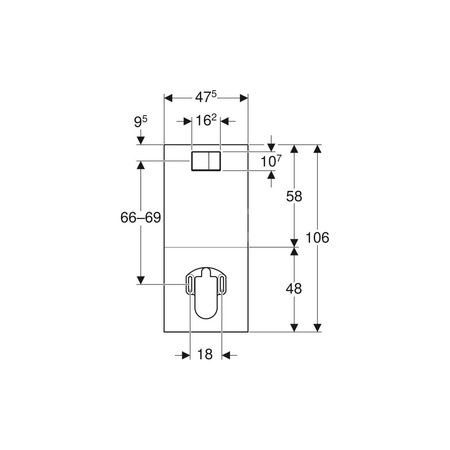 Płytka ochronna Geberit do spłuczki podtynkowej Twinline