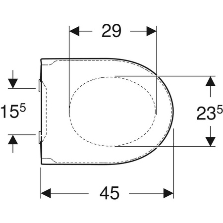 Deska sedesowa Geberit iCon EasyMount: Wolne opadanie=Tak, Zawiasy wypinane=Blokowane, Mocowanie=Od góry, Biały / Błyszczący
