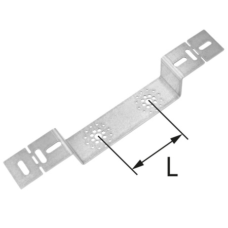 Płytka montażowa odsadzona metalowa L = 100 mm