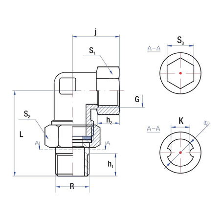 Śrubunek kątowy 90' RUMET mosiądz 3/4'' x 3/4'' (gw x gz), z uszczelką