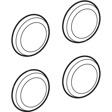 Zestaw zaślepek Geberit myDay (4 szt.): Szary