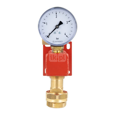 Zespół przyłączeniowy AFRISO BSS 3/4'' GW x szybkozłącze, max. 3 bar + wskaźnik ciśnienia