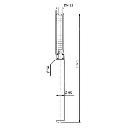 Pompa głębinowa 3-fazowa WILO Sub TWI4.02-28-D częstotliwość 50 Hz, moc 1.5 kW 3.85 A, prędkość obrotowa 2843 obr/min