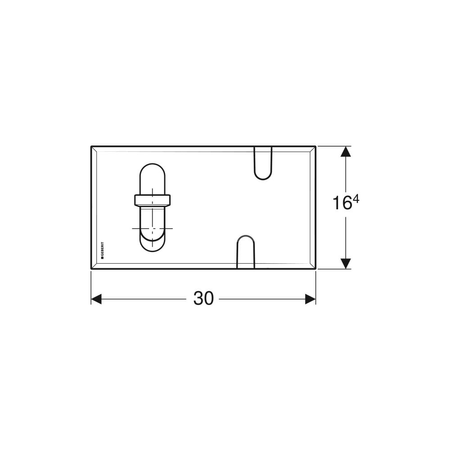 Pokrywa Geberit do króćca węża podłączeniowego, do płytek przykrywających do podtynkowej skrzynki funkcyjnej