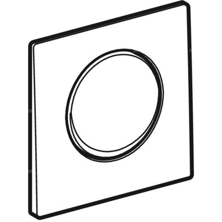 Przycisk uruchamiający Geberit Mambo, do zaworu spłukującego do pisuarów z pneumatycznym uruchamianiem spłukiwania: Szczotkowany