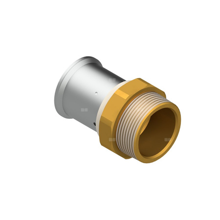 Złączka prosta zaprasowywana QIK XPRT, mosiądz, 1 1/2'' x 50 mm (GZ x złącze zaprasowywane)