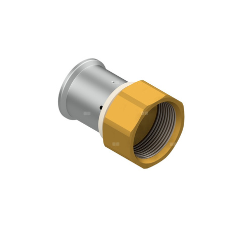 Złączka prosta zaprasowywana QIK XPRT, mosiądz, 1 1/4'' x 40 mm (GW x złącze zaprasowywane)