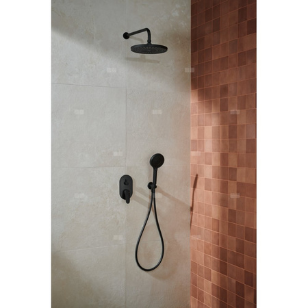 OTAVA ZESTAW NATRYSKOWY PODTYNKOWY Z BATERIĄ 2 FUNKCYJNĄ, CZARNY