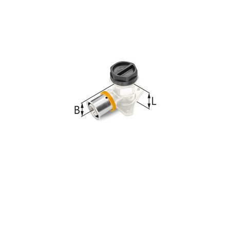Kolano ścienne PPSU z uszami GW ultraPRESS - 16 Rp1/2" L = 40.5 mm